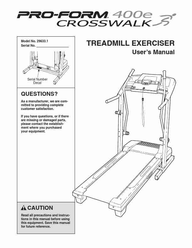 ProForm Treadmill 29633_1-page_pdf